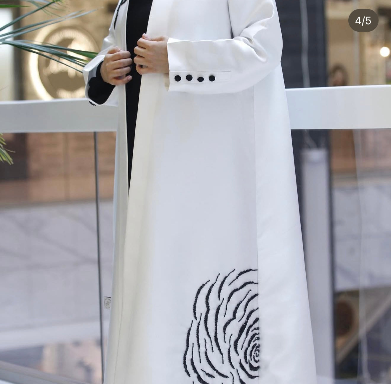 Shadow Abaya ( White )