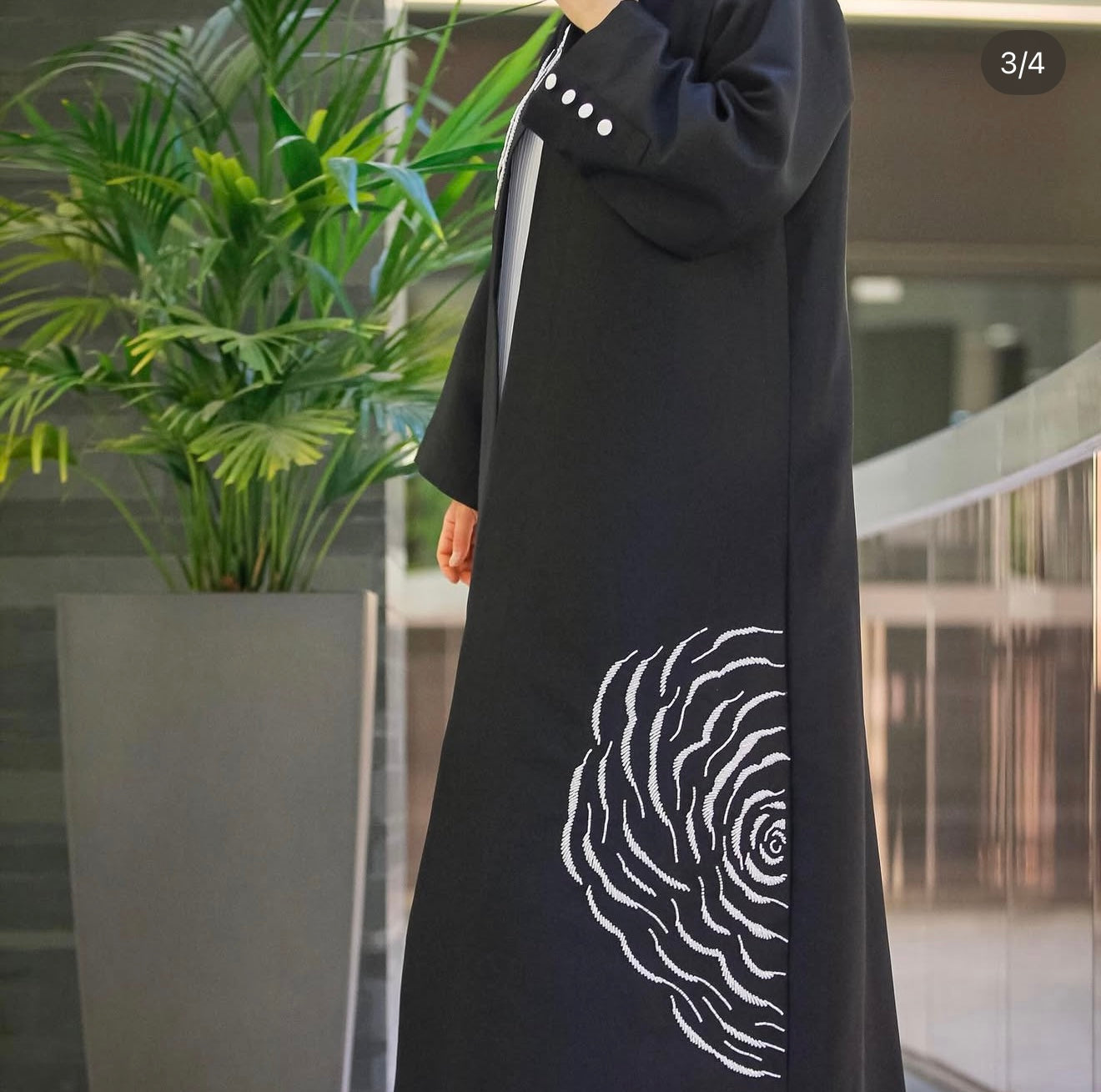 Shadow abaya ( Black )